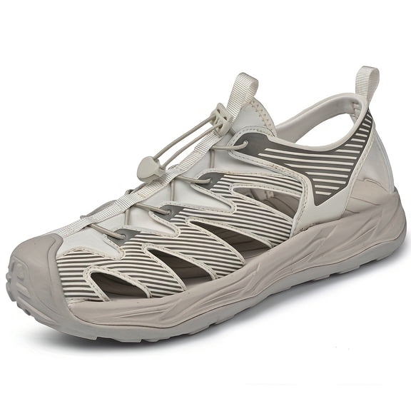 Men'S Summer Sandals - Casual Open-Toe Design with Elastic Strap, Breathable Mesh Upper & Rubber Sole, Comfortable for Outdoor Activities, | Sporty Appearance | Rubber Sole Sandal Summer Footwear