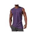 thumbnail image 1 of Men'S Summer Sleeveless Well-Fitting Loose Muscle Sports Round-Neck Vest Sleeveless Tank Tops Crewneck Solid Loose Fit Shirt Purple S, 1 of 5