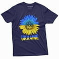 thumbnail image 1 of Men'S Sunflower Ukraine T-Shirt Logo Trident Blue And Yellow Color Graphic T-Shirt Unisex Mens Womens Tshirt (Large Navy Blue), 1 of 5