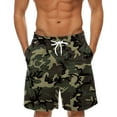 thumbnail image 1 of Men'S Swim Trunks Casual Printed Pockets Beach Vacation Essentials,Army Green,L, 1 of 4