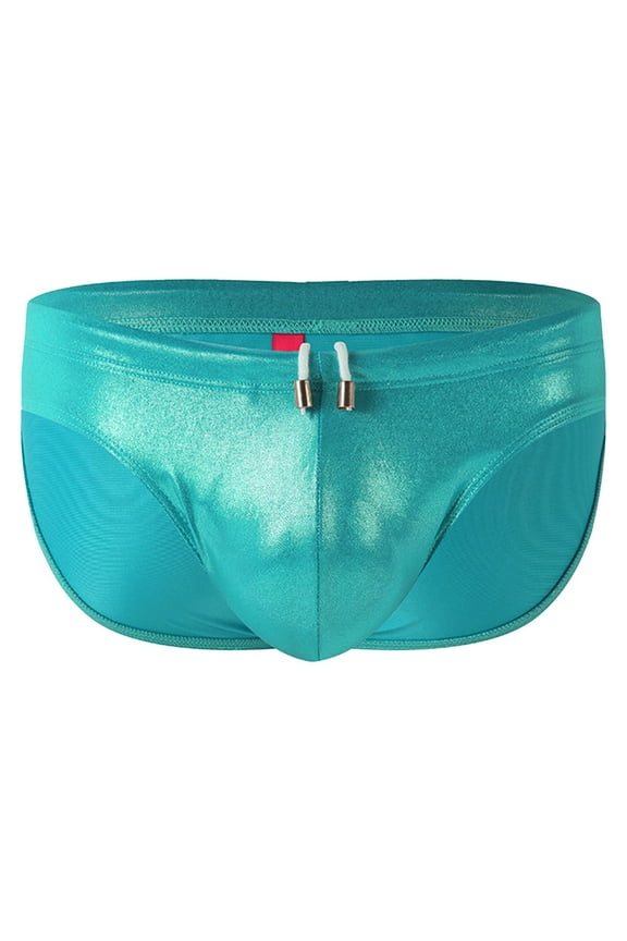 Men'S Swimwear Summer Sexy Swim Briefs Bikini Board Surf Shorts Hot Stamping Cool And Shiny Hot Spring Beach Tied Copper Pendant Triangle Swimming Pants Stylish Casual Seaside Swim Wear