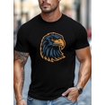 thumbnail image 1 of Men'S T-Shirt Men'S Eagle Head Pattern Summer Casual Round Neck Short Sleeve T-Shirt, 1 of 11