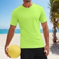 thumbnail image 1 of Men'S T Shirts Swim Shirt Short Sleeve Upf 50+ Sun Shirt Rash Guard Athletic Quick Drying T Shirts Mint Green M, 1 of 3