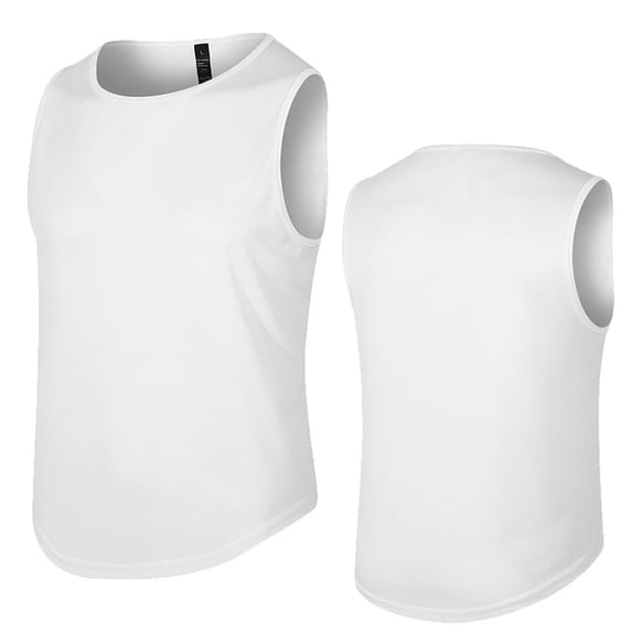 Men'S Tank Tops Summer Mesh Solid Color Crew Neck Sleeveless Quick Drying Slim Sports Vest Tshirts Outwear