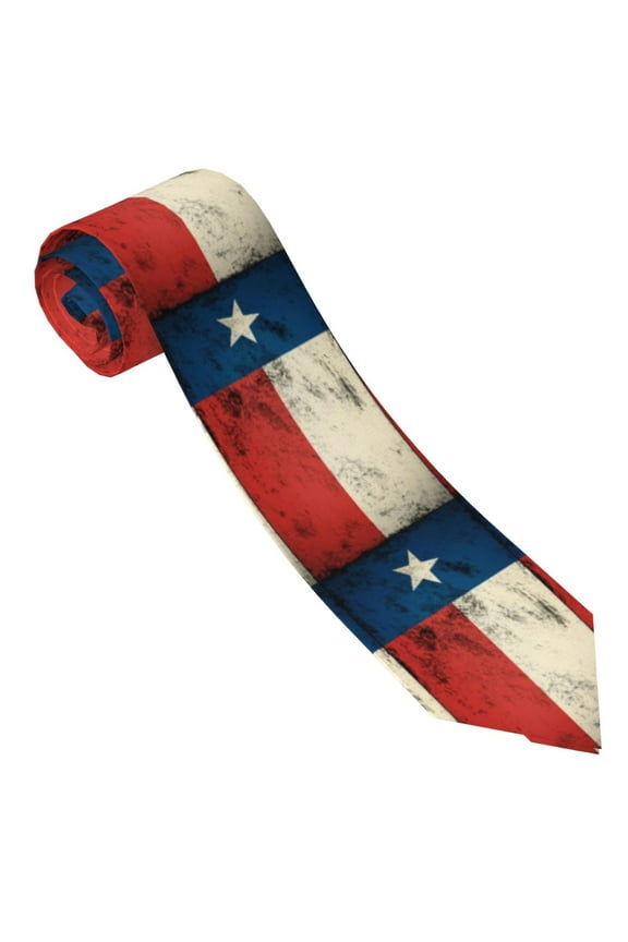 Men'S Texas Flag Distressed Fashion Business Wedding Neckties Ties