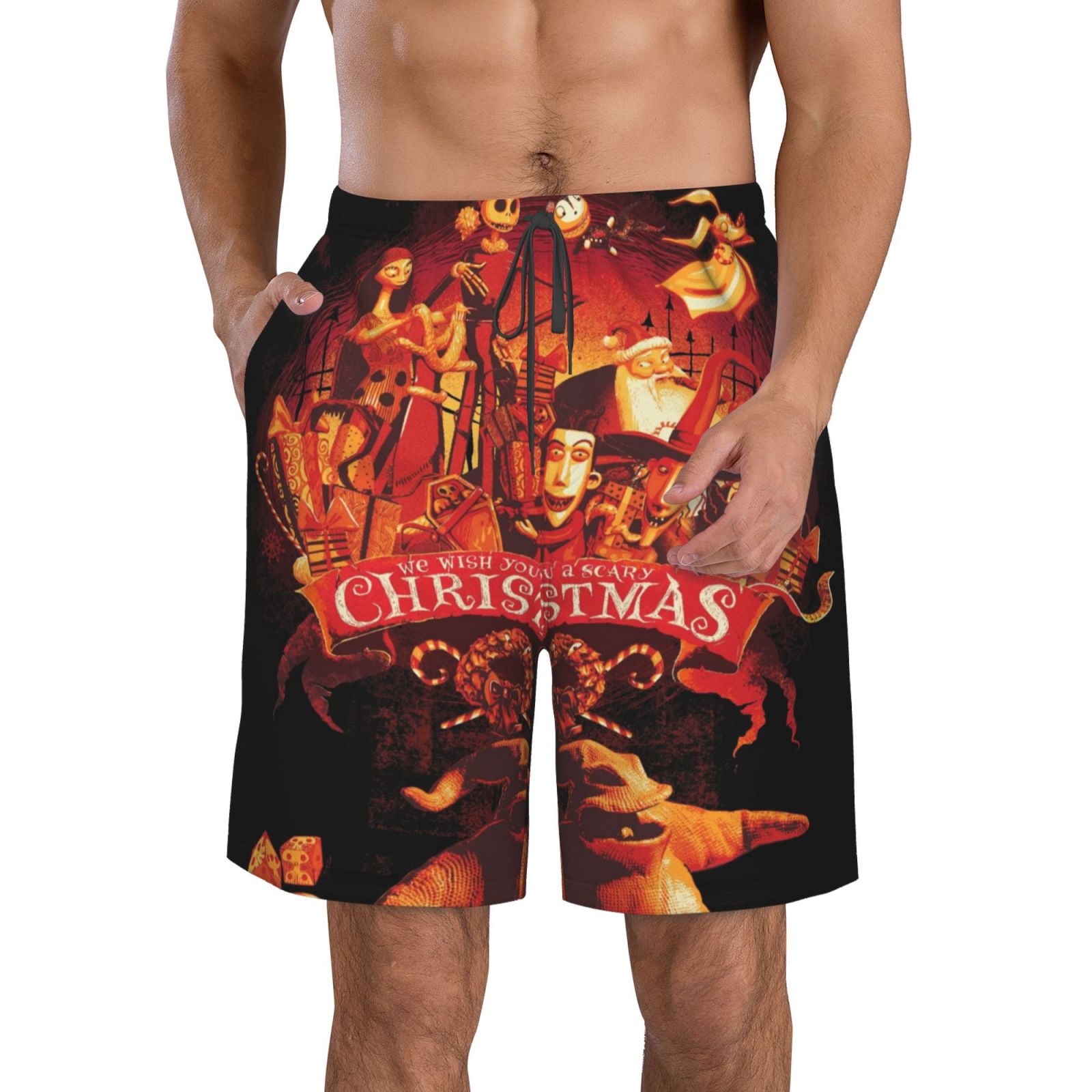 Men'S The Nightmare Before Christmas Board Shorts 3d Graphic Swim