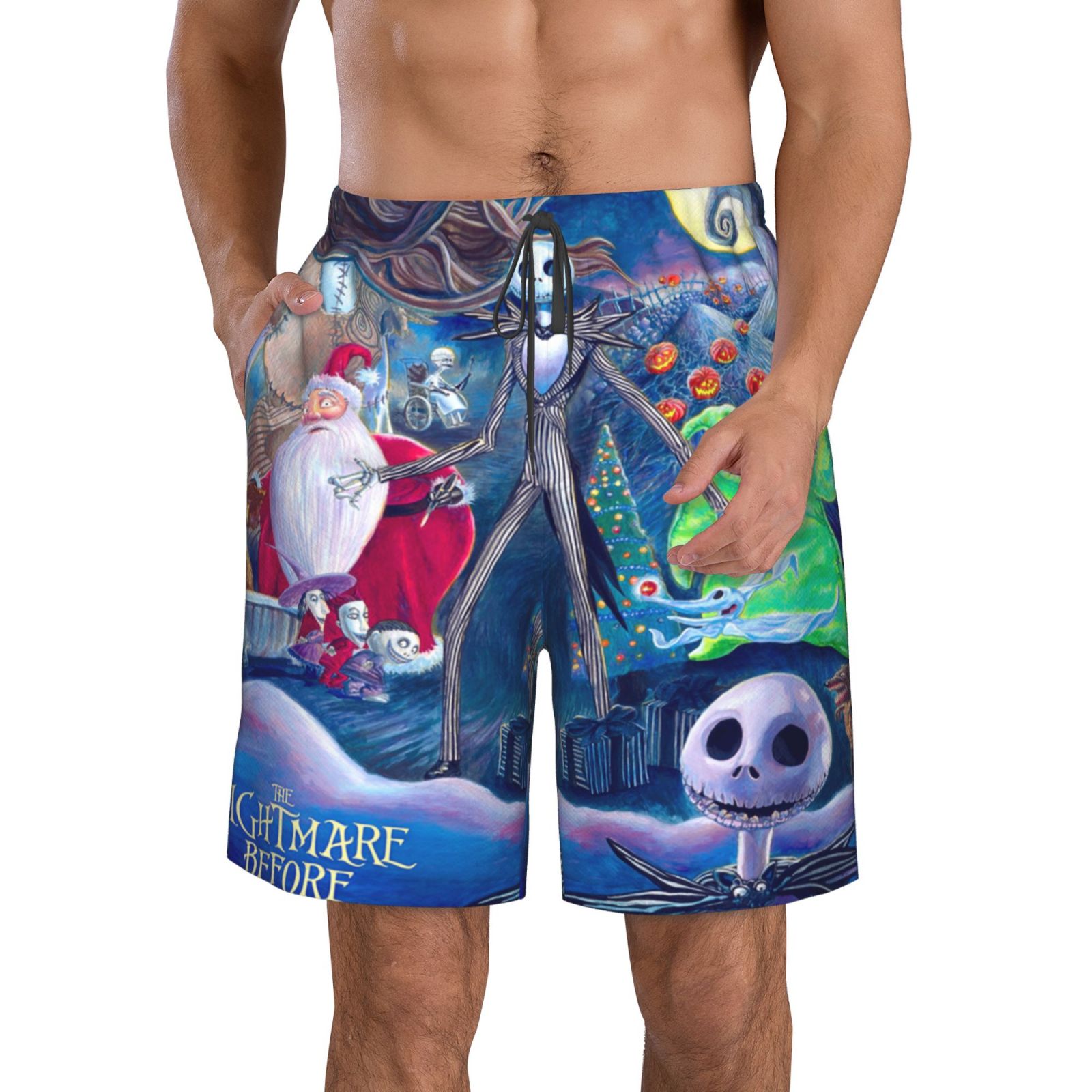 Men'S The Nightmare Before Christmas Board Shorts 3d Graphic Swim