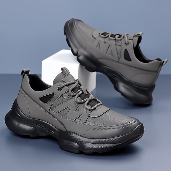 Men'S Thick-Soled Business Casual Shoes, New Breathable Soft-Soled Non-Slip Shoes for Autumn, Stylish Sports Outdoor Sneakers.
