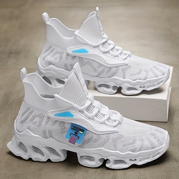 Men'S Thick-soled High-top Running Shoes Fashion Dad Shoes, Outdoor Breathable Domineering