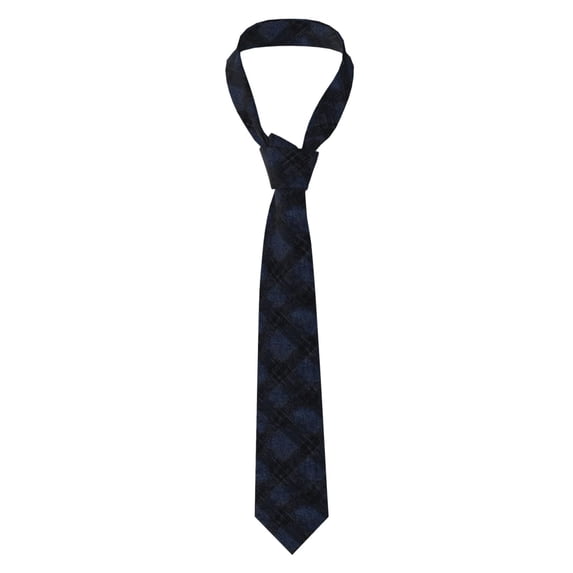 Men'S Tie 4.7×3.1in Is Not Easy To Deform And Fade Anti-Drift Button Design Is Easy To Take Care Of For Work Travel Daily Business Argyle Plaid Darkslateblue_3