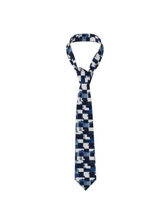 Men'S Tie 4.73.1in Is Not Easy To Deform And Fade Anti-Drift Button Design Is Easy To Take Care Of For Work Travel Daily Business Plaid Fall Camo Royalblue_4