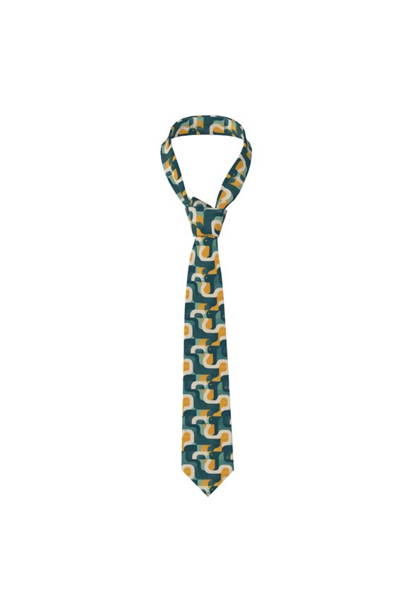 Men'S Tie 4.73.1in Is Not Easy To Deform And Fade Anti-Drift Button Design Is Easy To Take Care Of For Work Travel Daily Business Snake Print Style Slateblue_1