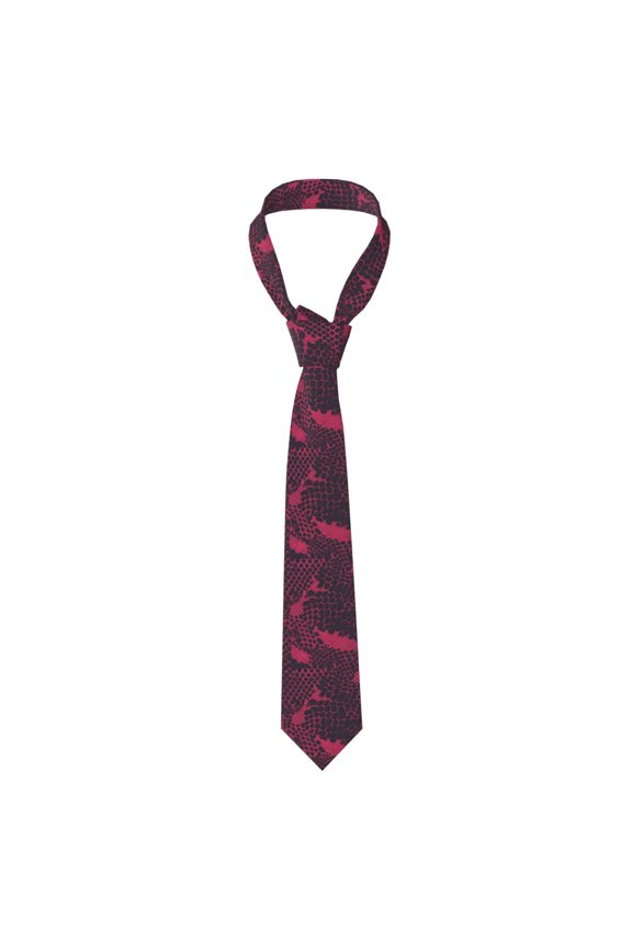 Men'S Tie 4.73.1in Is Not Easy To Deform And Fade Anti-Drift Button Design Is Easy To Take Care Of For Work Travel Daily Business Snake Skin Print Style Palevioletred_2