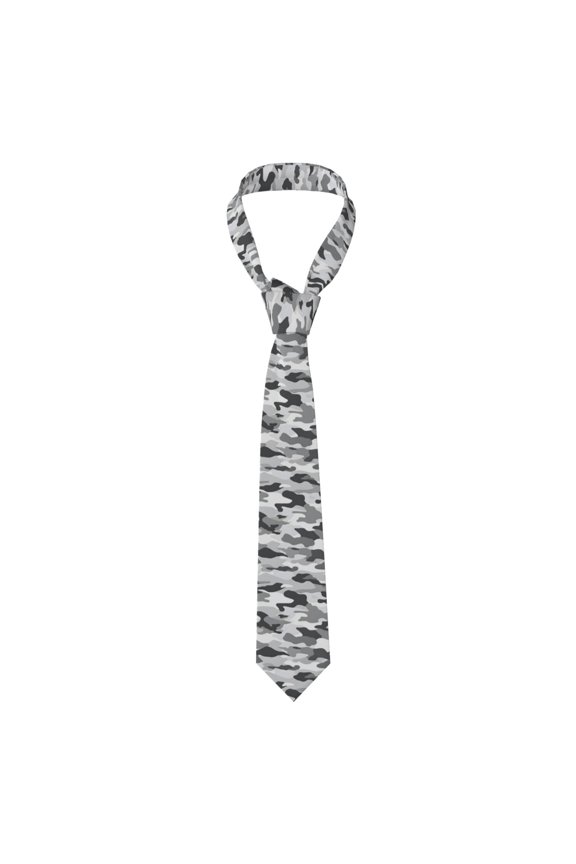 Men'S Tie 4.73.1in Is Not Easy To Deform And Fade Anti-Drift Button Design Is Easy To Take Care Of For Work Travel Daily Business Vector Camouflage Pattern Gray_2