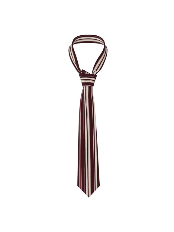 Men'S Tie 4.73.1in Is Not Easy To Deform And Fade Anti-Drift Button Design Is Easy To Take Care Of For Work Travel Daily Business Maroon Stripe_4
