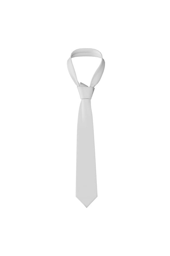 Men'S Tie 4.73.1in Is Not Easy To Deform And Fade Anti-Drift Button Design Is Easy To Take Care Of For Work Travel Daily Business White