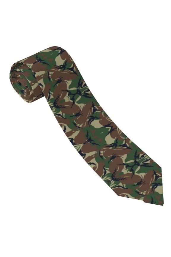 Men'S Tie Camouflage Print Polyester Necktie - One Size