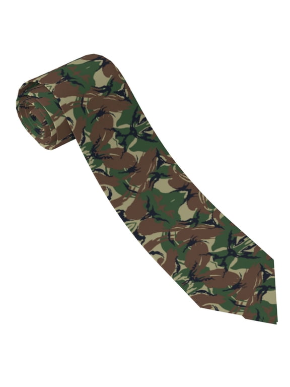 Men'S Tie Camouflage Print Polyester Necktie - One Size