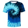 thumbnail image 1 of Men'S Tie Dye Digital Print 3d Short Sleeve T Shirt Summer Casual Short Sleeve T Shirt Men's Big And Tall Shirts Large Men Shirts Lightweight T Shirts Pack of Shirts Men Beaded Turtleneck Mens, 1 of 3