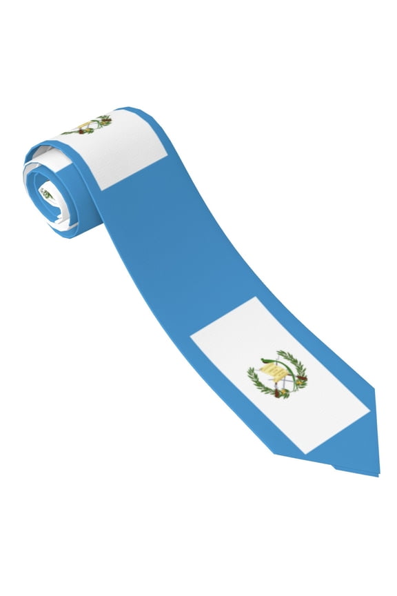 Men'S Tie Flag Of Guatemala Print Polyester Necktie - One Size