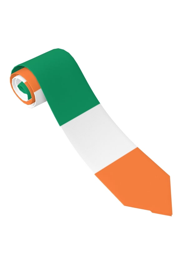 Men'S Tie Flag Of Ireland Print Polyester Necktie - One Size