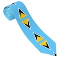 thumbnail image 1 of Men'S Tie Flag Of Saint Lucia Print Polyester Necktie - One Size, 1 of 7