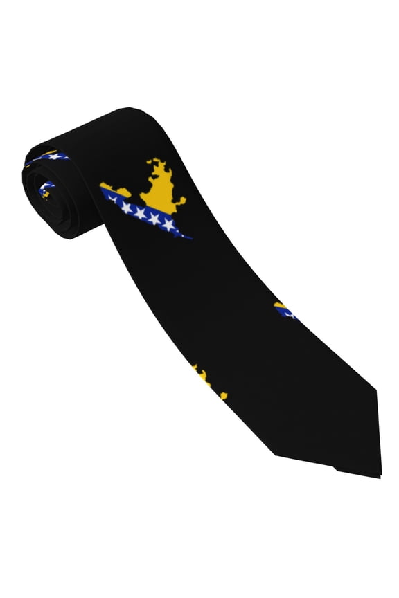 Men'S Tie Osnian Flag Map Print Polyester Necktie - One Size