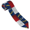 thumbnail image 1 of Men'S Tie Retro North-Carolina Flag Print Polyester Necktie - One Size, 1 of 7