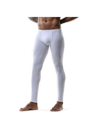 Men's Pants Ice Silk Sheer Leggings Fitness Tight Long Johns Stretch  Underpants