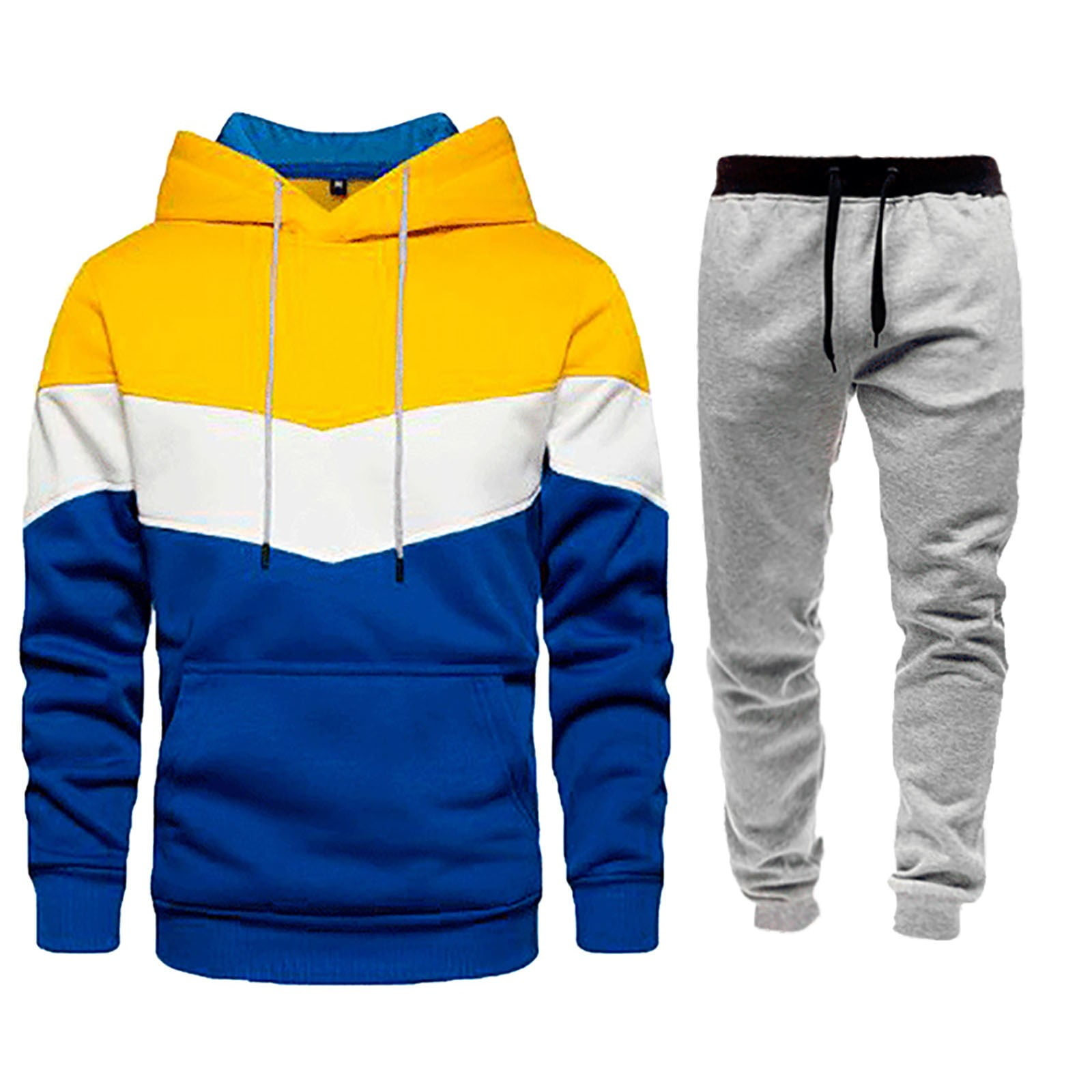 Men'S Tracksuit 2 Piece Hoodies Jogging Sweatpants Tracksuit Set
