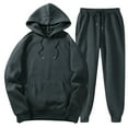 thumbnail image 1 of Men'S Tracksuit 2 Piece Hoodies Jogging Sweatpants Tracksuit Set For Men Long Sleeve Pullover Sweatsuit Activewear Solid Fashion Warm, 1 of 3