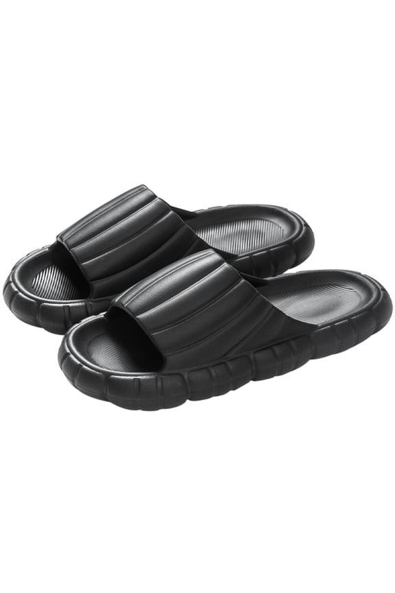 Men'S Trendy Beach Footwear Men'S Comfortable Slip-On Pool Shoes Men And Women Slippers Bathroom Home Slippers Solid Color Flat Bottom Home Sandals Fashionable Indoor Slip-On Flip-Flops