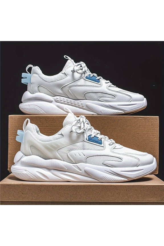 Men'S Trendy Casual Sports Shoes, Breathable Dad Shoes for Summer.Lightweight Running Shoes| White Casual Snesakers