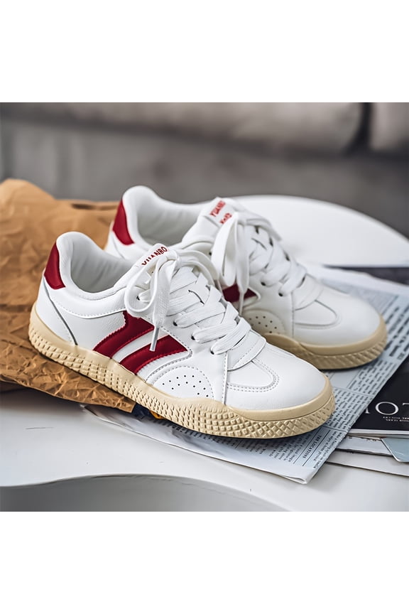 Men'S Trendy Shoes, Popular on Social Media, Autumn Training Shoes, Korean Style Versatile White Sneakers, Sports Skate Shoes