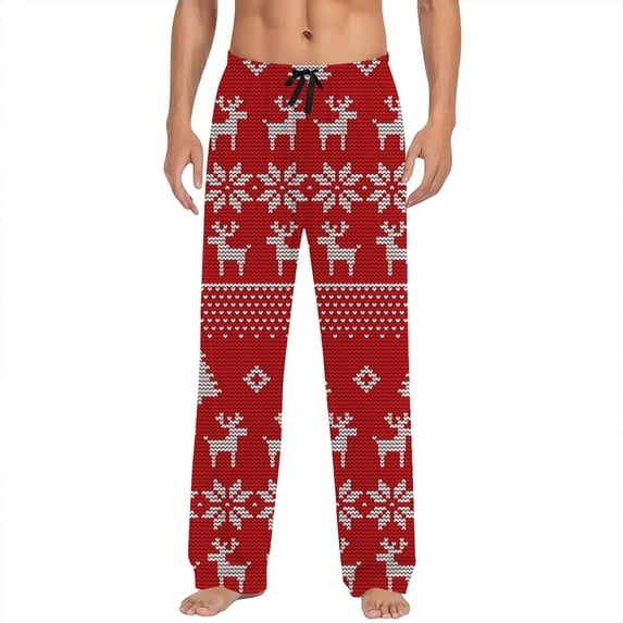 Men'S Trousers Pants Christmas Snowman Graphic Casual Drawstring And Pockets Mens Jeans Regular Fit,Red,3XL