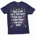 thumbnail image 1 of Men'S Ugly Christmas Costume Funny Xmas Shirt Gifts Holiday Mood Tee Shirt Pattern Party Tee (3X-Large Navy Blue), 1 of 5