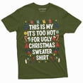 thumbnail image 1 of Men'S Ugly Christmas Costume Funny Xmas Shirt Gifts Holiday Mood Tee Shirt Pattern Party Tee (X-Large Military Green), 1 of 6