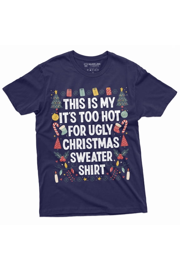 Men'S Ugly Christmas Costume Funny Xmas Shirt Gifts Holiday Mood Tee Shirt Pattern Party Tee