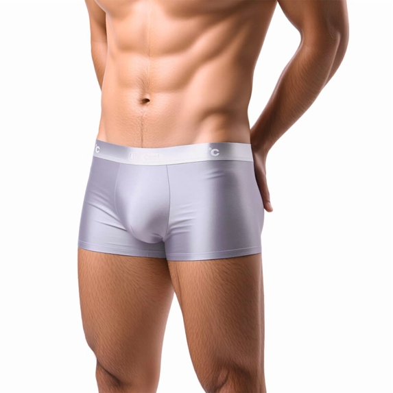 Men'S Ultra Thin Ice Silk Breathable Boxer Briefs Style 044-D XL