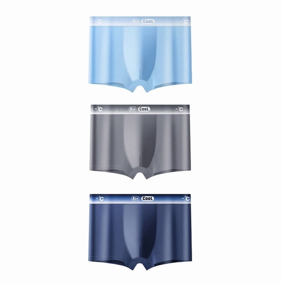 Men'S Ultra Thin Ice Silk Breathable Boxer Briefs Style 044-I XXL