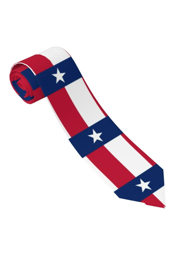 Men'S Us Flag Texas Tie Fashion Causal Printed Necktie