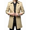 thumbnail image 1 of Men'S Versatile Trench Coat for Spring, Autumn, and Winter - Stylish and Functional Khaki M, 1 of 7
