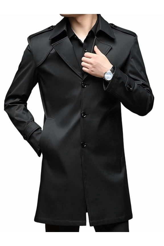 Men'S Versatile Trench Coat for Spring, Autumn, and Winter - Stylish and Functional