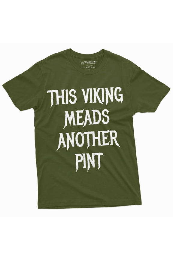 Men'S Viking Drinking Tee Shirt Meads Another Pint Vikings Tee Shirt Norse Nordic Tee