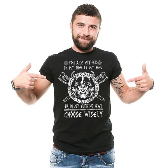 Men'S Viking Warrior Shirt Skull Helmet Norse Mythology Nordic Tee Vikings Gift Unisex S-5XL Hot Trending Shirt, Vintage Birthday Gift