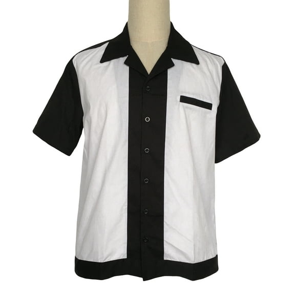 Men'S Vintage Two-tone Twill Cotton Work Shirts