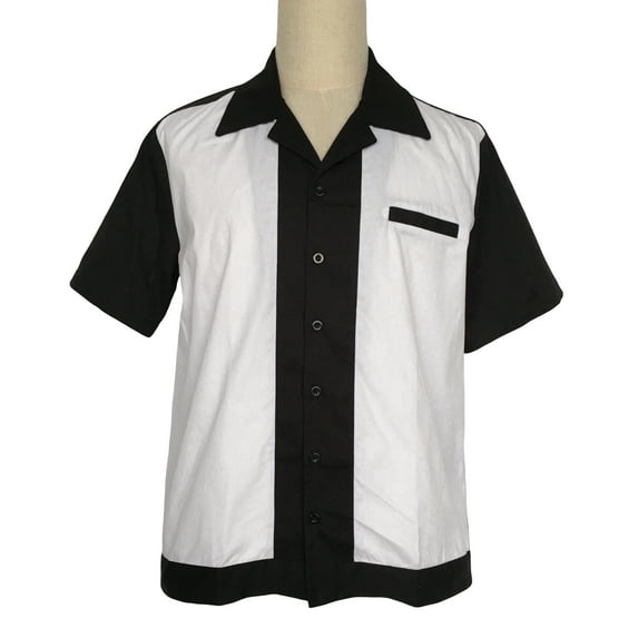 Men'S Vintage Two-tone Twill Cotton Work Shirts