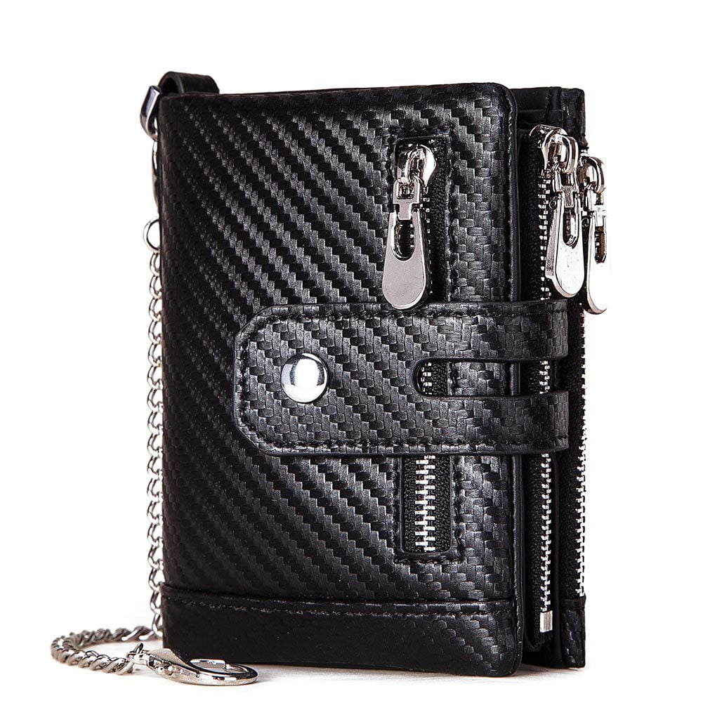 Women's PU Leather Zip Around Wallet With Wristlet - RFID Blocking, Mushroom Floral Print, Clutch Purse