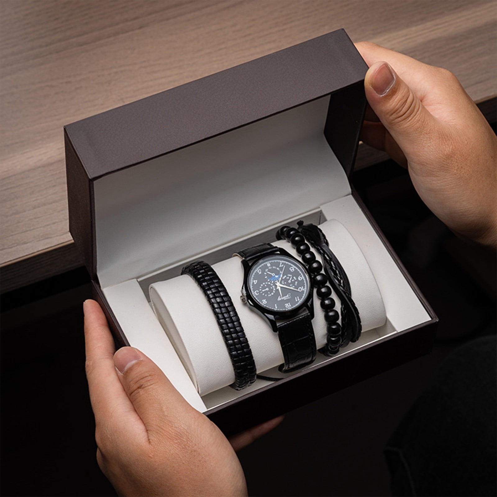 Men'S Watch Men's Watch Set Father's Day Gift Box Quartz Watch
