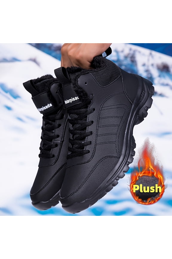 Men'S Winter Snow Boots - Non-Slip Traction Tread, Warm Insulated Hiking Shoes with Cushioned EVA Sole - All-Season Outdoor Boots for Skiing, Camping, Trekking, Snow Boot